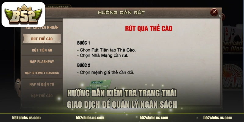 Hướng dẫn kiểm tra trạng thái giao dịch để quản lý ngân sách
