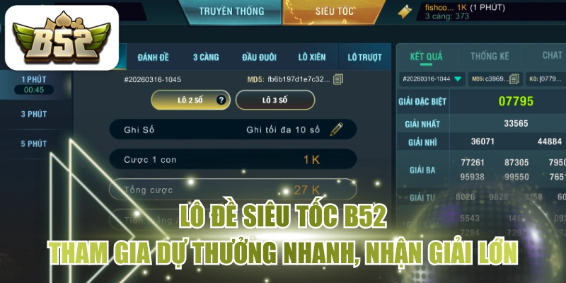 Lô Đề Siêu Tốc B52 - Tham Gia Dự Thưởng Nhanh, Nhận Giải Lớn